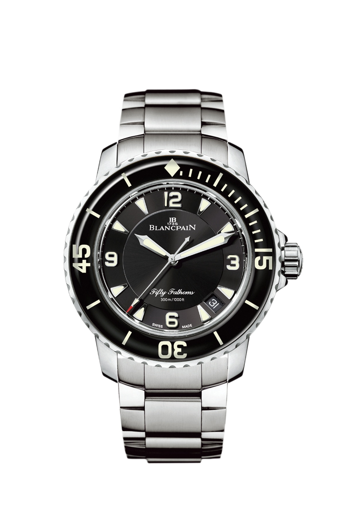 Blancpain 5015-1130-71S : Fifty Fathoms Automatique Stainless Steel / Black / Bracelet