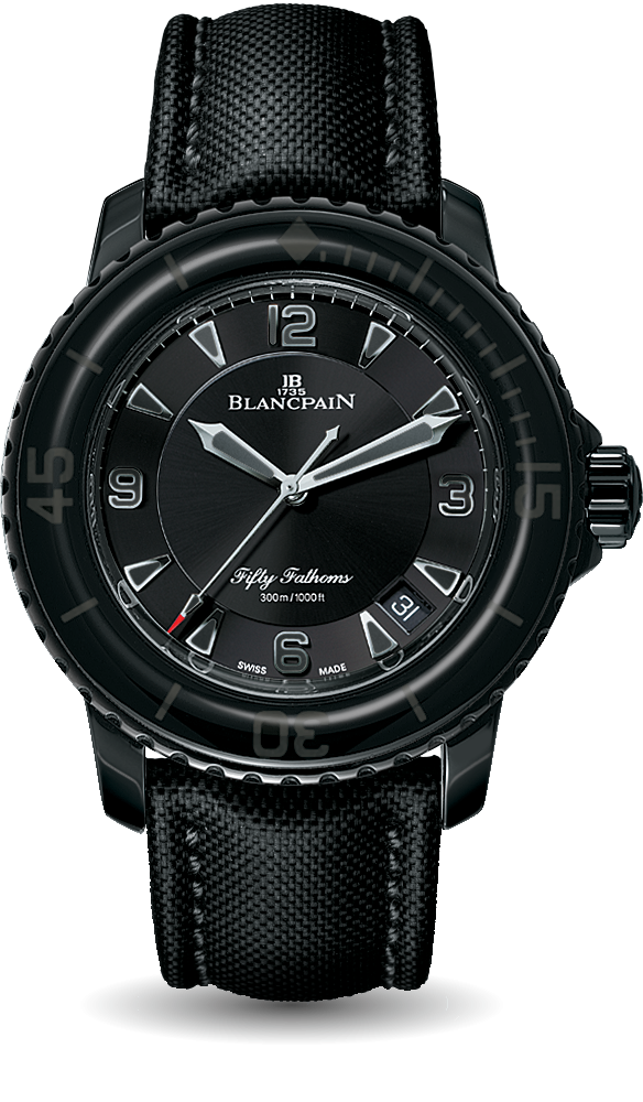 Blancpain 5015-11C30-52A : Fifty Fathoms Automatique DLC / Black / Black Canvas