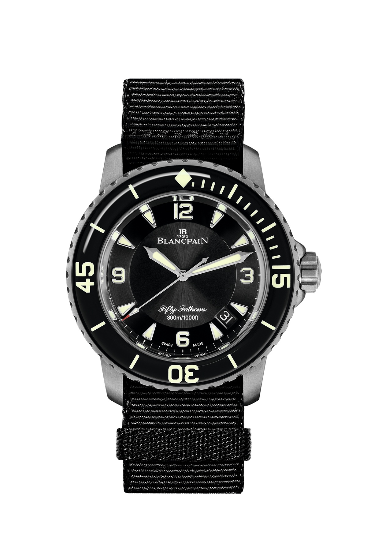 Blancpain 5015-12B30-NABA : Fifty Fathoms Automatique Titanium / Black / NATO