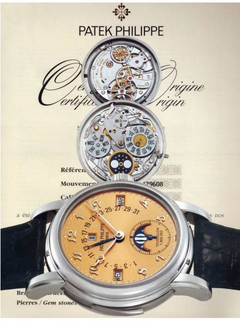 Patek Philippe 5016P-012 : Tourbillon Minute Repeater Perpetual Calendar 5016 Platinum / Champagne Breguet