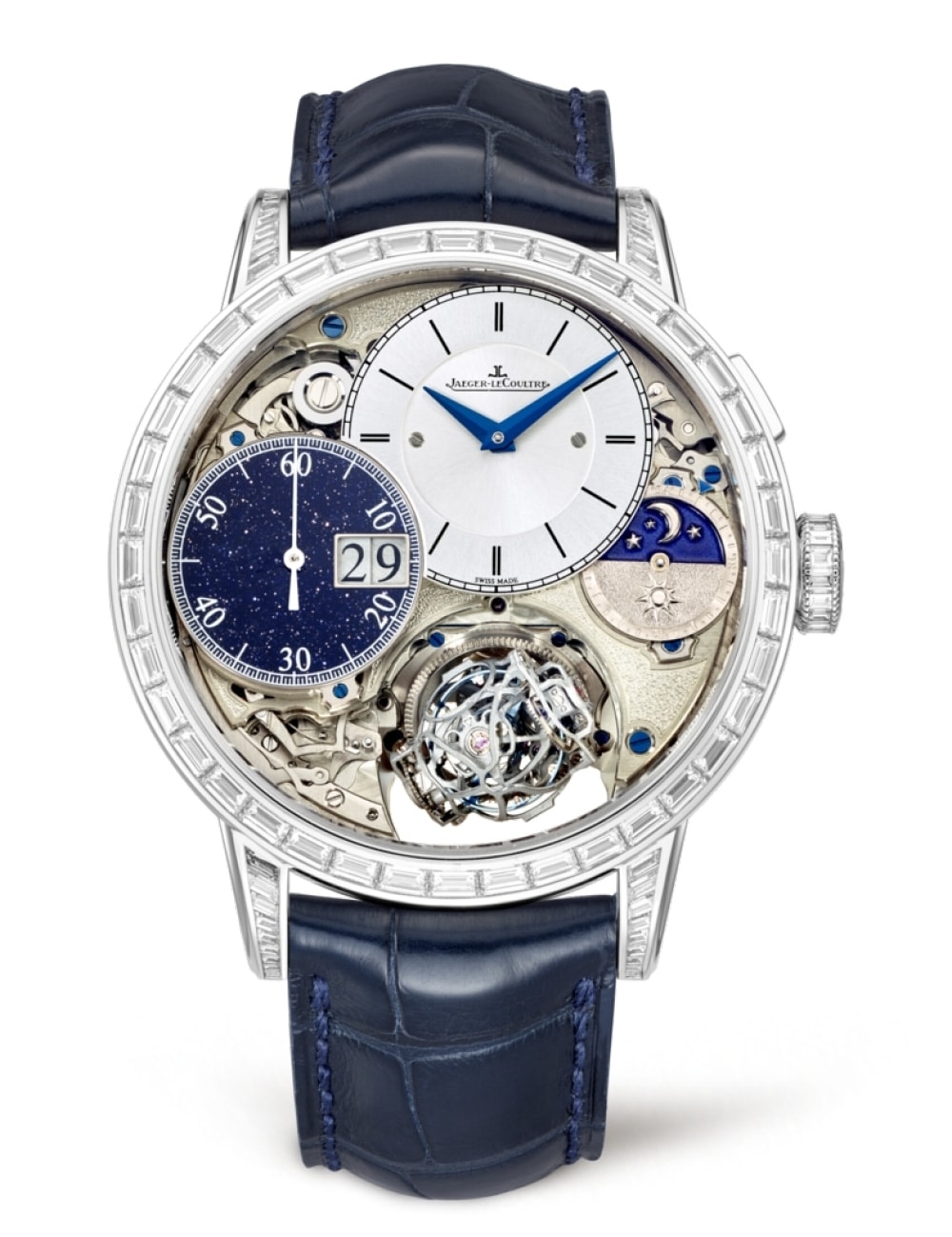 Jaeger-LeCoultre 5033401 : Master Grande Tradition Gyrotourbillon 3 Pink Gold / Blue