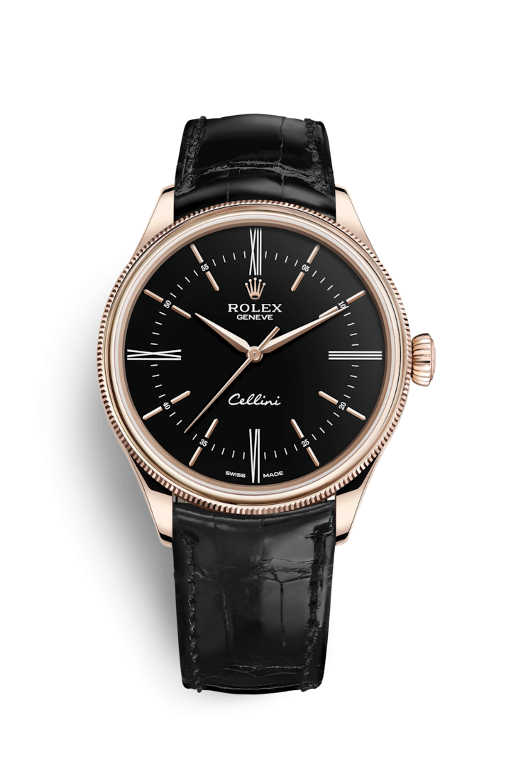 Rolex 50505-0009 : Cellini Time Everose / Black / Alligator Black