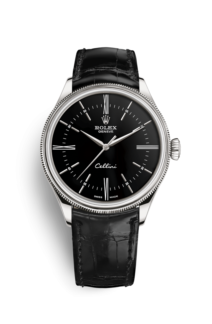 Rolex 50509-0006 : Cellini Time White Gold / Black / Alligator Black