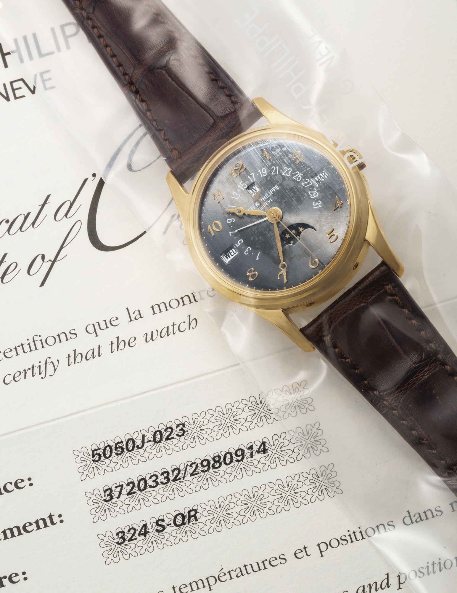 Patek Philippe 5050J-023 : Perpetual Calendar 5050 Yellow Gold / Slate Breguet