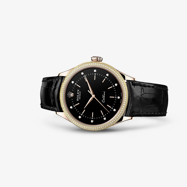 Rolex 50605rbr-0014 : Cellini Time Everose Diamond Black