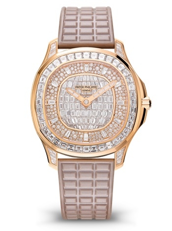 Patek Philippe 5062/450R-001 : Patek Philippe Aquanut Luce Haute Joaillerie Rose Gold / Diamond