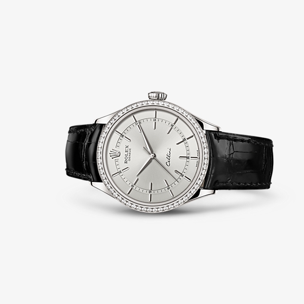 Rolex 50709rbr-0010 : Cellini Time White Gold Diamond Rhodium