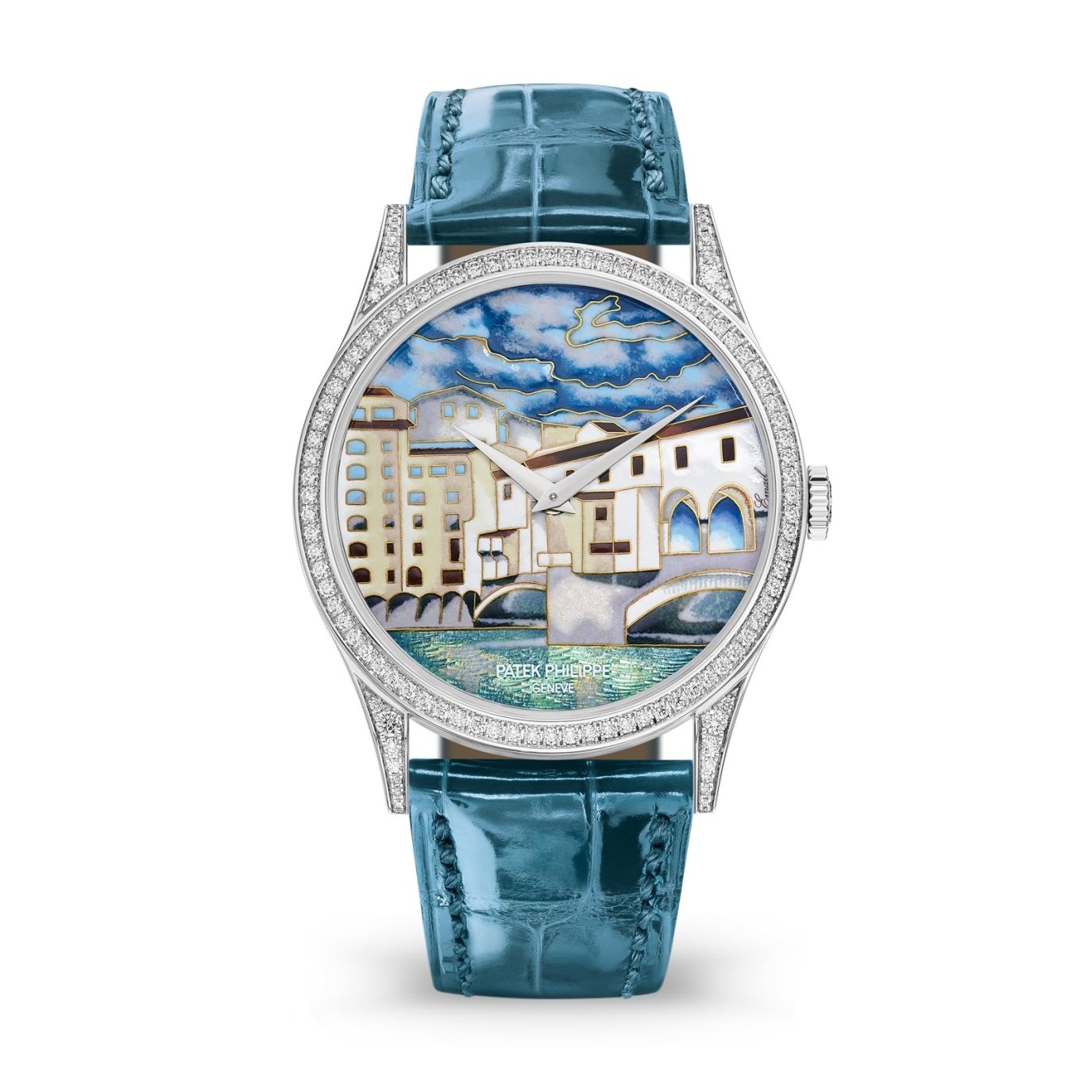 Patek Philippe 5077/100G-031 : Calatrava 5077G Italian Scenes /  Ponte Vecchio