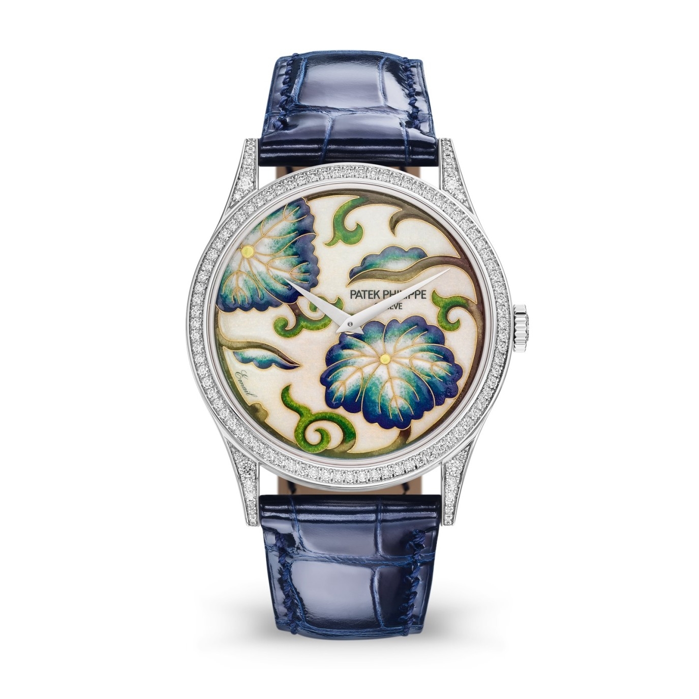 Patek Philippe 5077/100G-034 : Calatrava 5077 White Gold / Japanese Floral Motifs