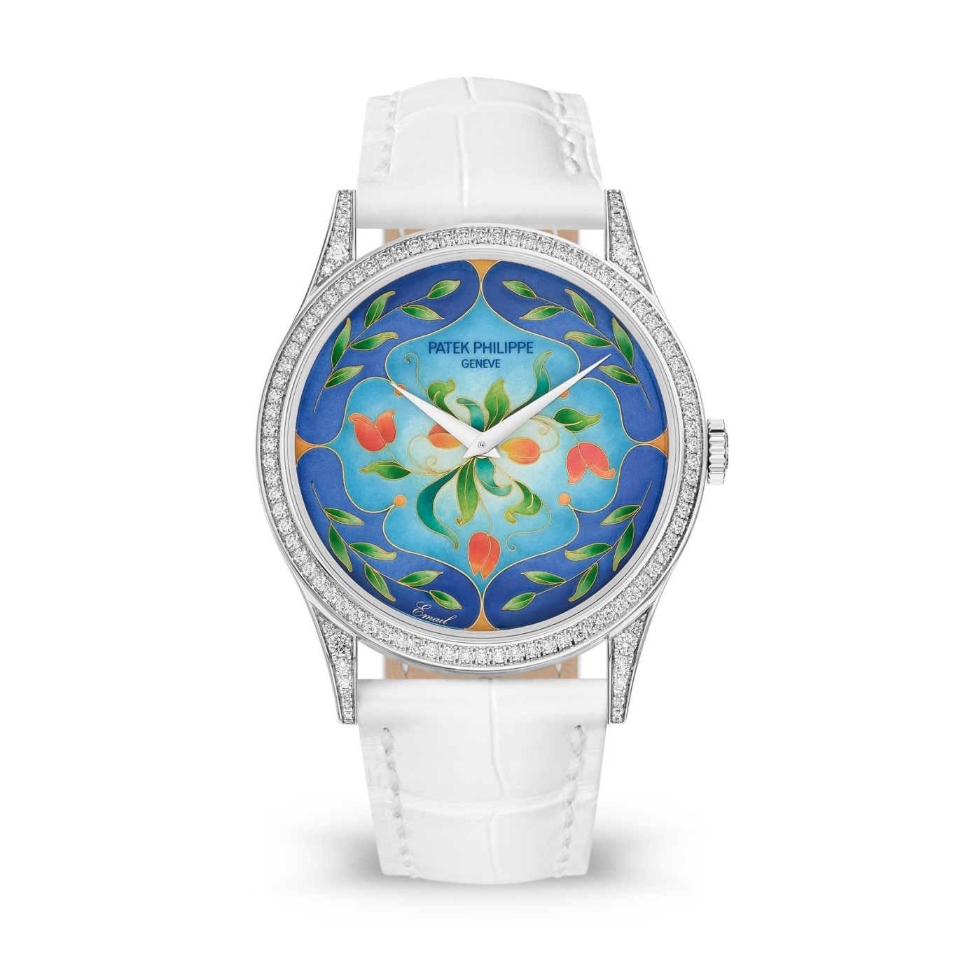 Patek Philippe 5077/100G-038 : Calatrava 5077 White Gold / Diamond / Floral Caprice