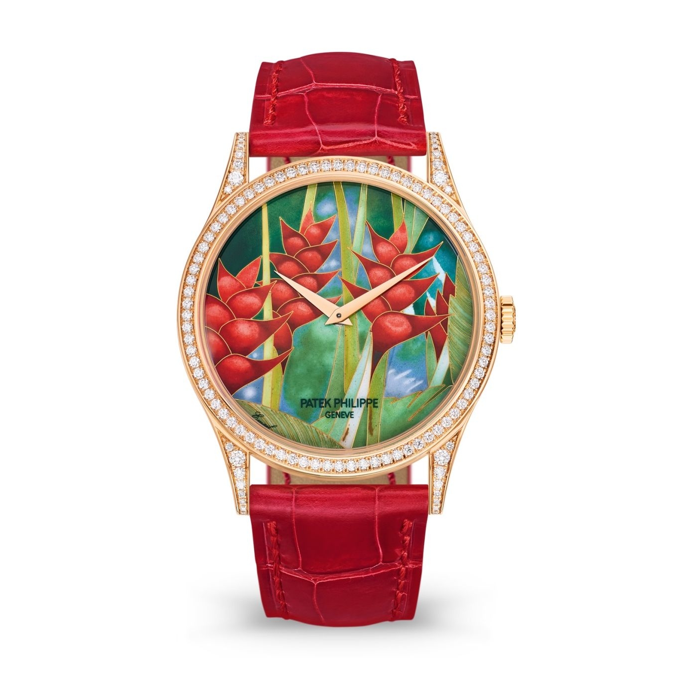 Patek Philippe 5077/100R-038 : Calatrava 5077R Tropical Plants / Heliconias