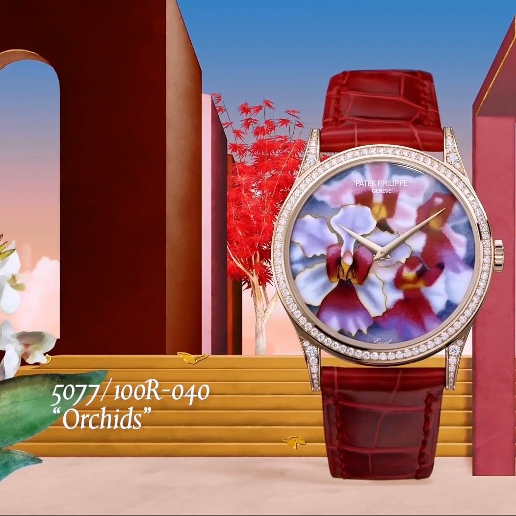Patek Philippe 5077/100R-040 : Calatrava 5077 Rose Gold / Orchids