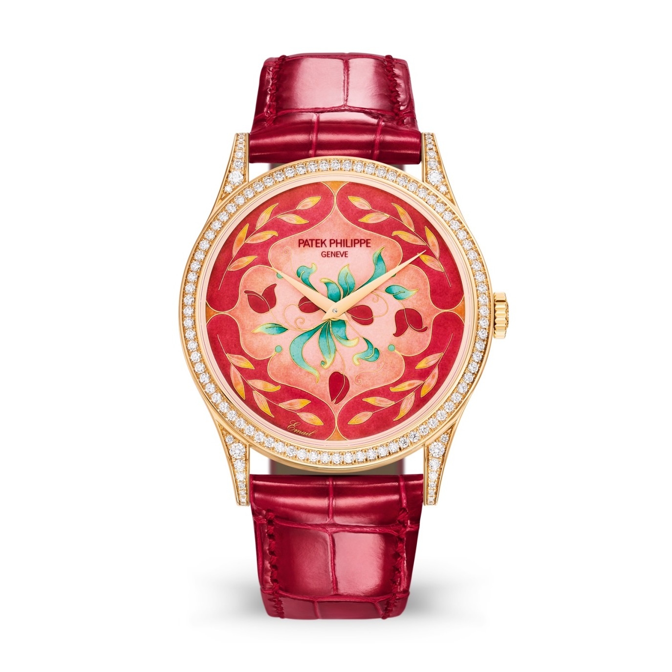 Patek Philippe 5077/100R-041 : Calatrava 5077 Rose Gold / Diamond / Floral Caprice