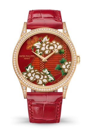 Patek Philippe 5077/100R-056 : Calatrava 5077 Kimonos with Floral Patterns