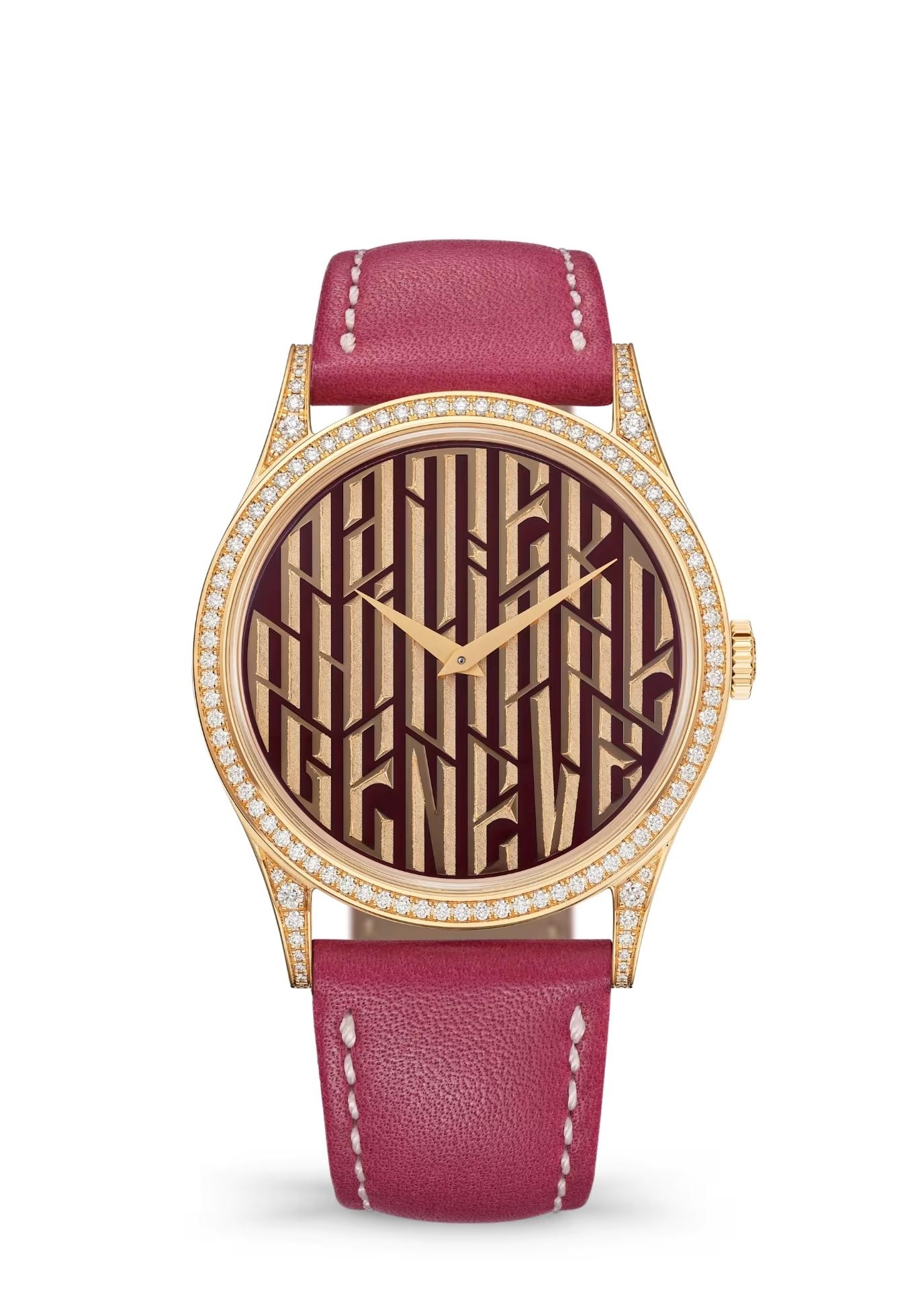 Patek Philippe 5077/100R-068 : Calatrava 5077 Rose Gold / Pink Typography
