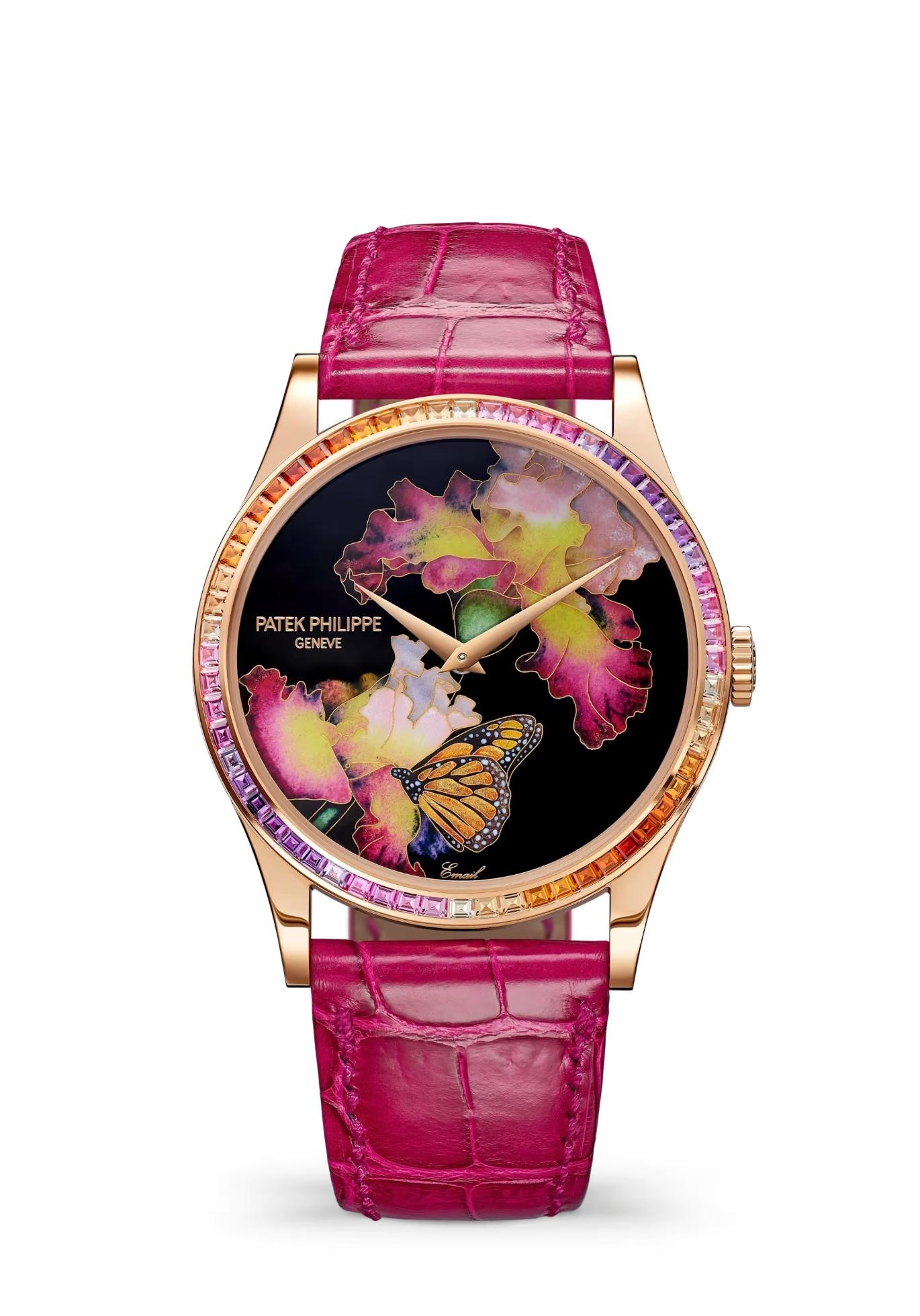 Patek Philippe 5077/356R-001 : Calatrava 5077 Rose Gold / Pink Butterfly