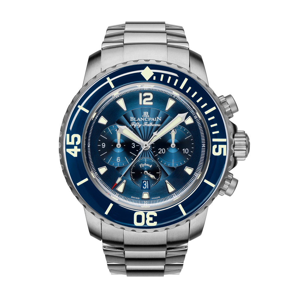 Blancpain 5085F.B-1140-71B : Fifty Fathoms Chronographe Flyback Stainless Steel / Bue / Bracelet