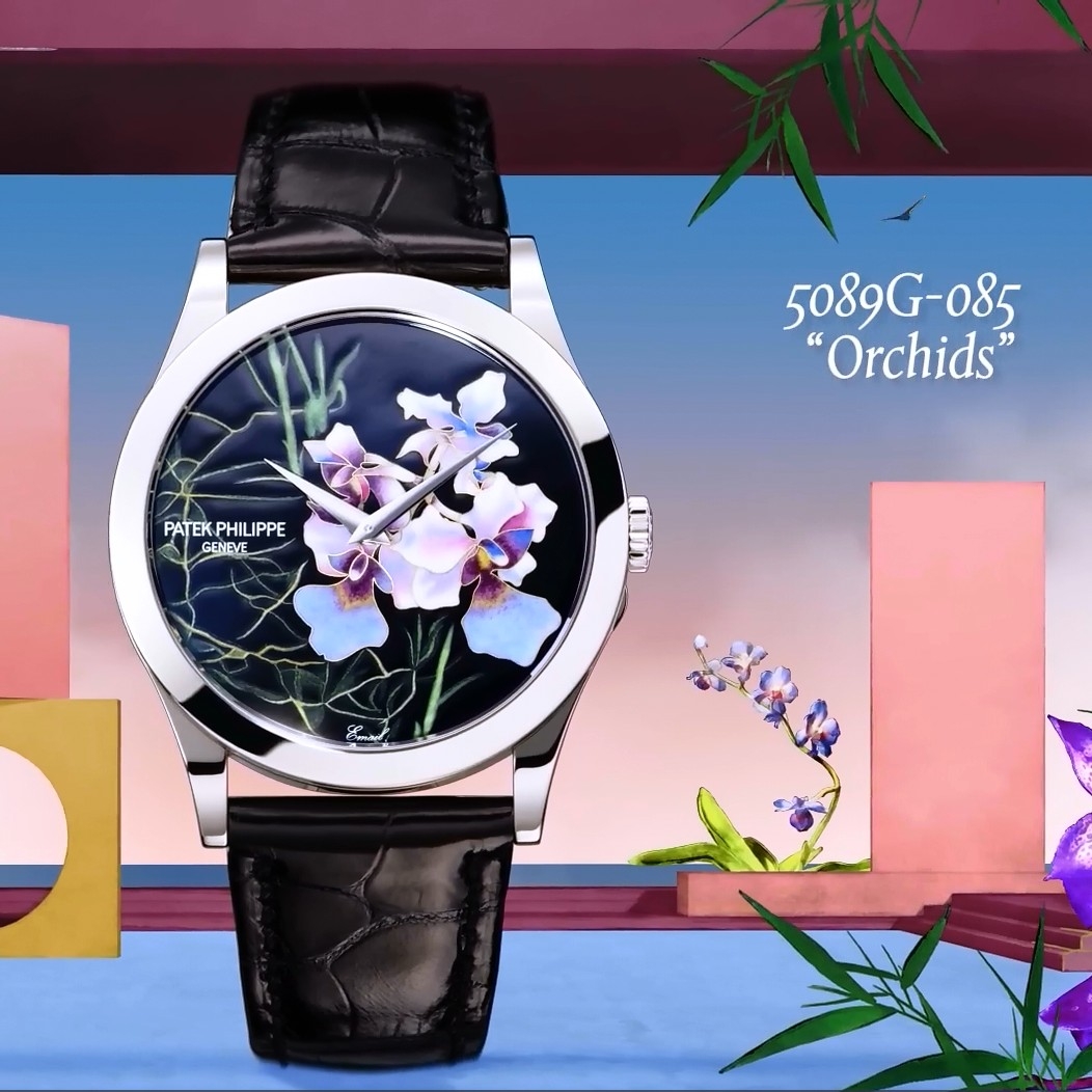 Patek Philippe 5089G-085 : Calatrava 5089 Whit e Gold / Orchids