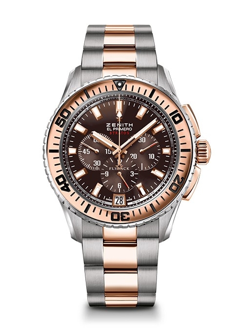 Zenith 51.2061.405/75.M2060 : El Primero Stratos Flyback Two Tone Bracelet
