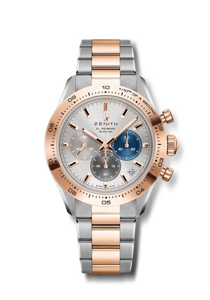 Zenith 51.3100.3600/69.M3100 : Chronomaster Sport Stainless Steel - Rose Gold / Silver / Bracelet