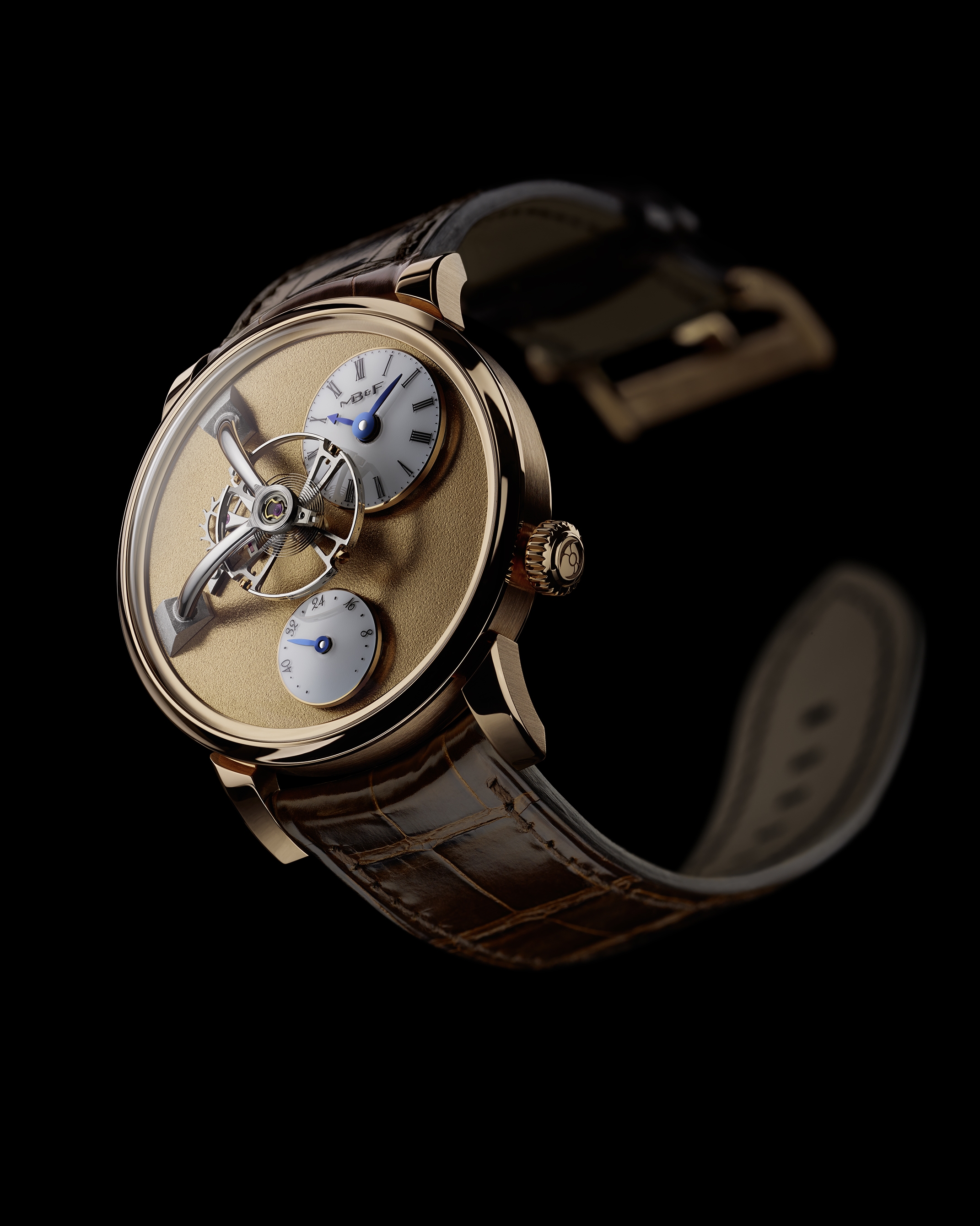 MB&F 51.YL.FW : Legacy Machine  LM101 Frost Yellow Gold