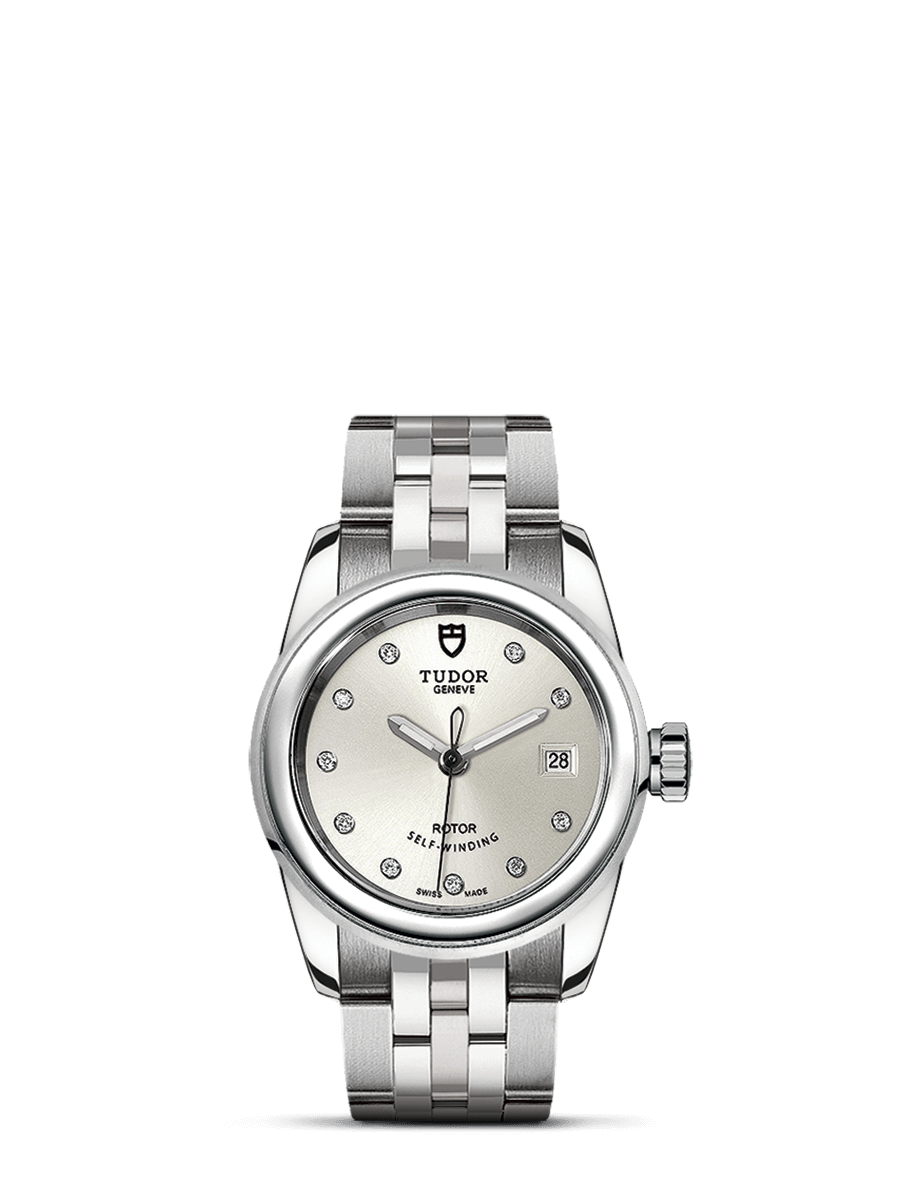 Tudor 51000-0002 : Glamour Date 26 Stainless Steel / Silver-Diamond / Bracelet