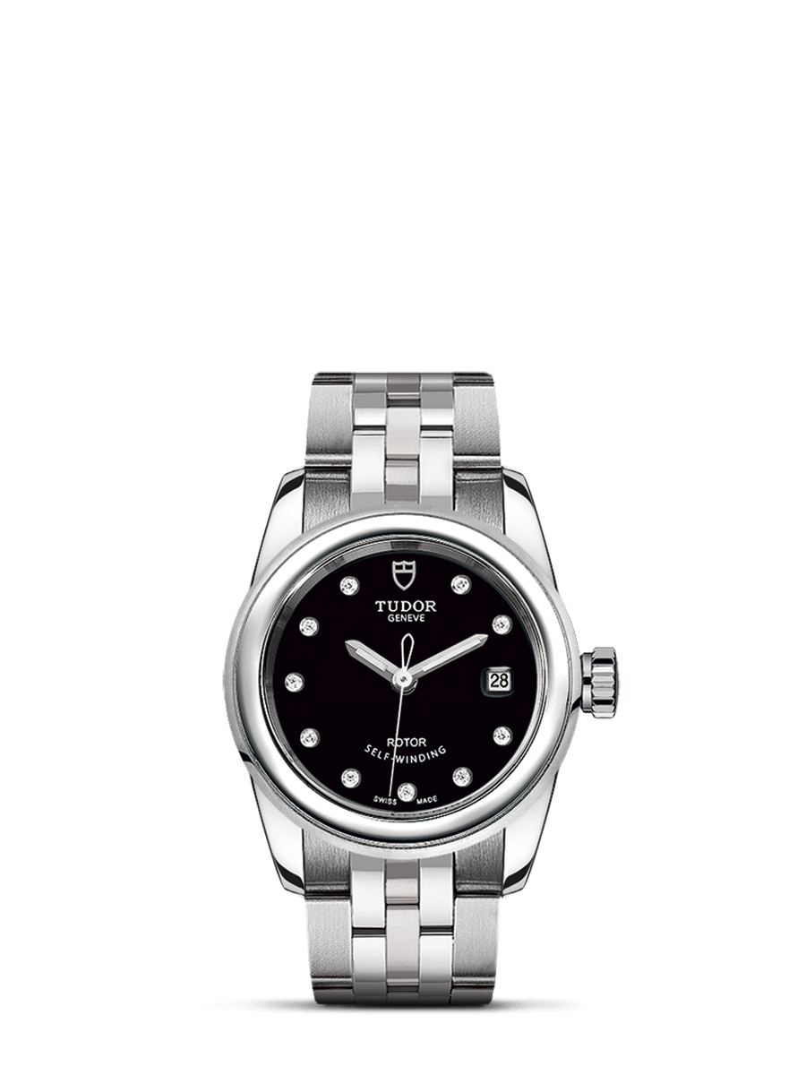 Tudor 51000-0008 : Glamour Date 26 Stainless Steel / Black-Diamond / Bracelet