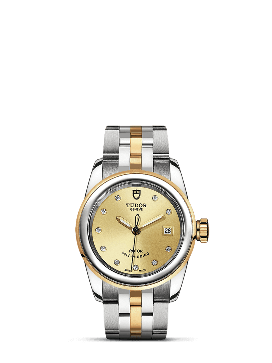 Tudor 51003-0003 : Glamour Date 26 Stainless Steel / Yellow Gold / Champagne-Diamond / Bracelet