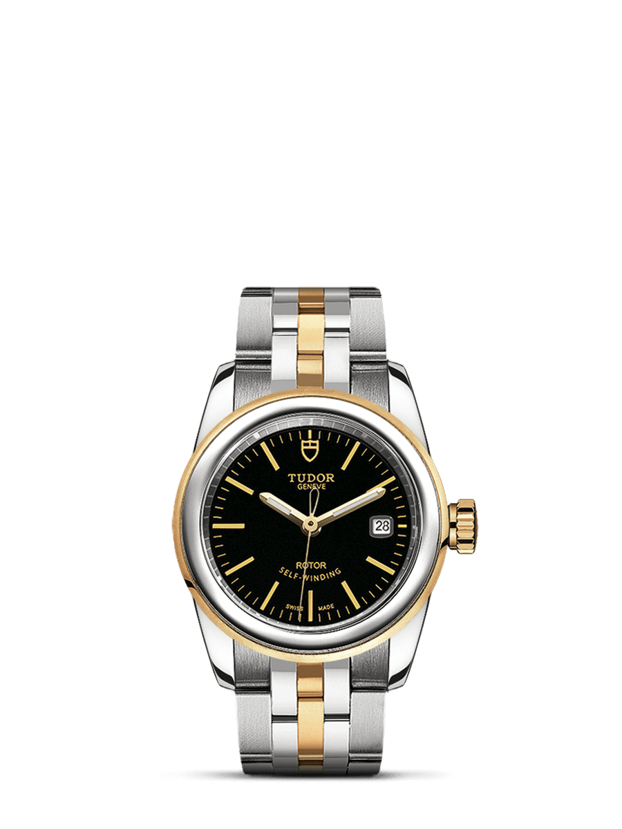Tudor 51003-0008 : Glamour Date 26 Stainless Steel / Yellow Gold / Black / Bracelet
