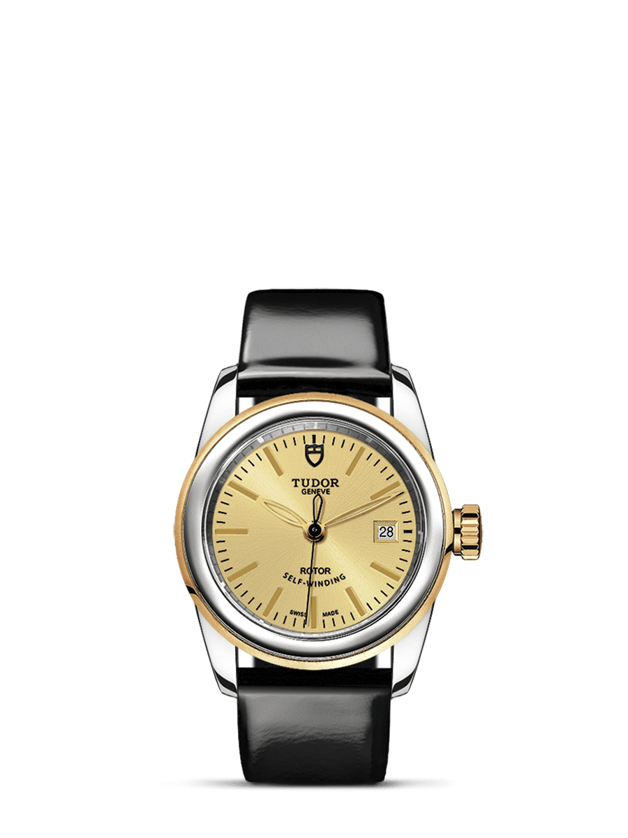 Tudor 51003-0020 : Glamour Date 26 Stainless Steel / Yellow Gold / Champagne / Strap