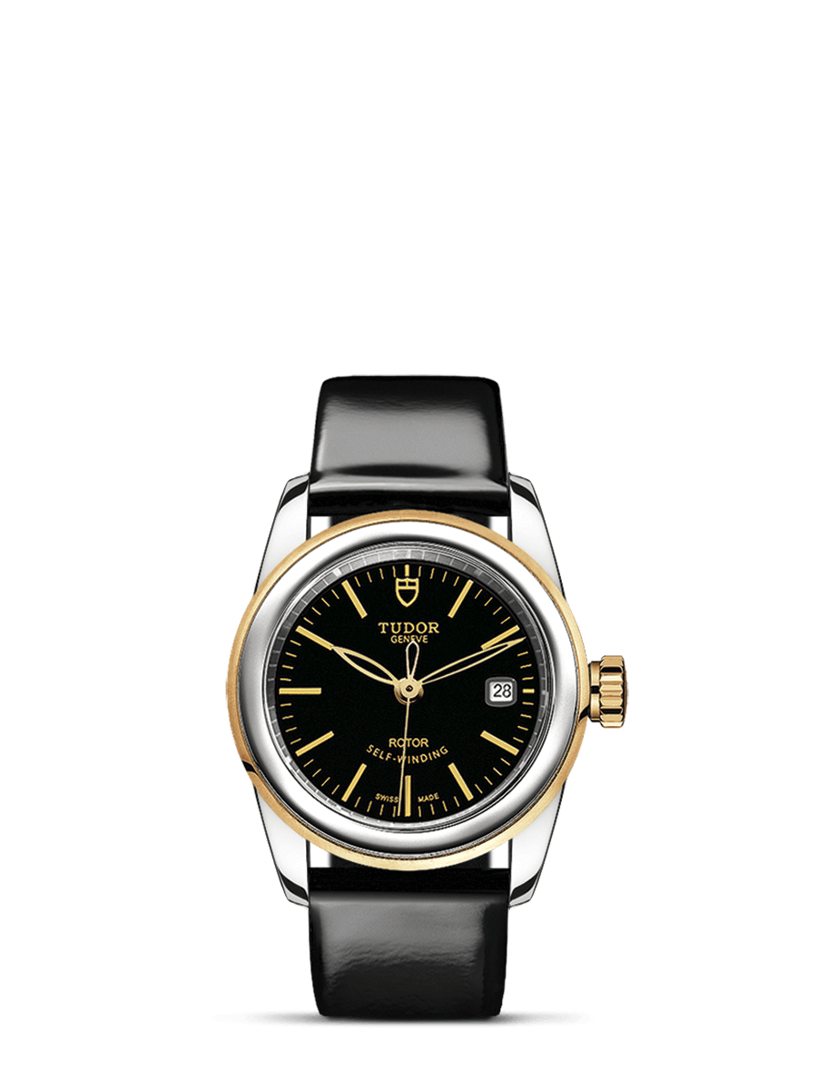 Tudor 51003-0024 : Glamour Date 26 Stainless Steel / Yellow Gold / Black / Strap
