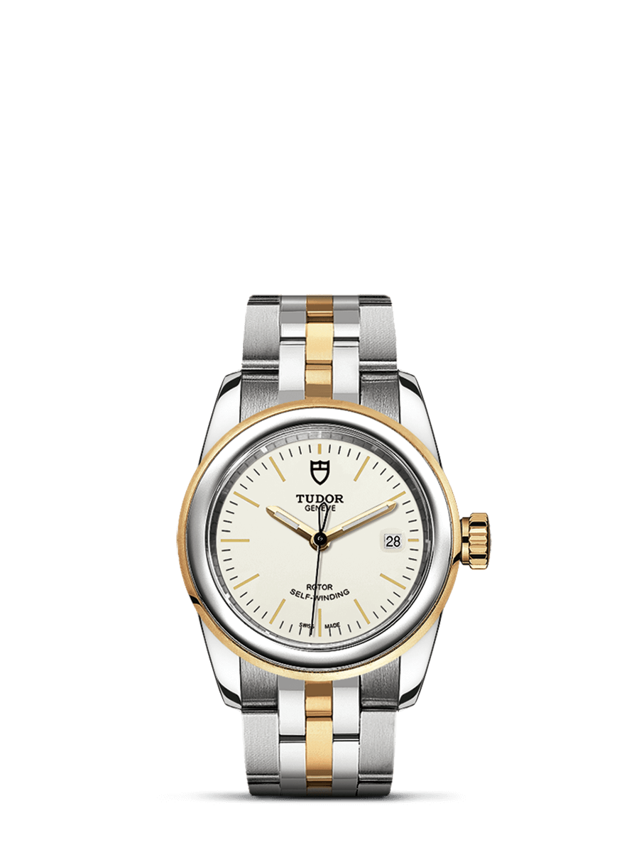 Tudor 51003-0025 : Glamour Date 26 Stainless Steel / Yellow Gold / Opaline / Bracelet