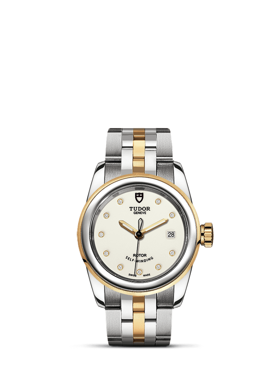 Tudor 51003-0026 : Glamour Date 26 Stainless Steel / Yellow Gold / Opaline-Diamond / Bracelet