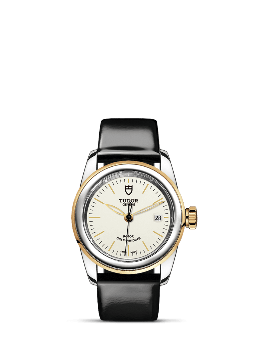 Tudor 51003-0027 : Glamour Date 26 Stainless Steel / Yellow Gold / Opaline / Strap