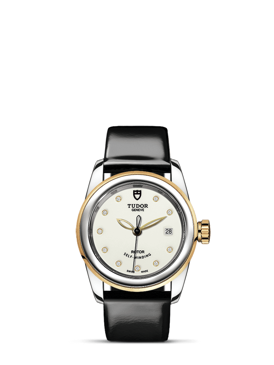 Tudor 51003-0028 : Glamour Date 26 Stainless Steel / Yellow Gold / Opaline-Diamond / Strap