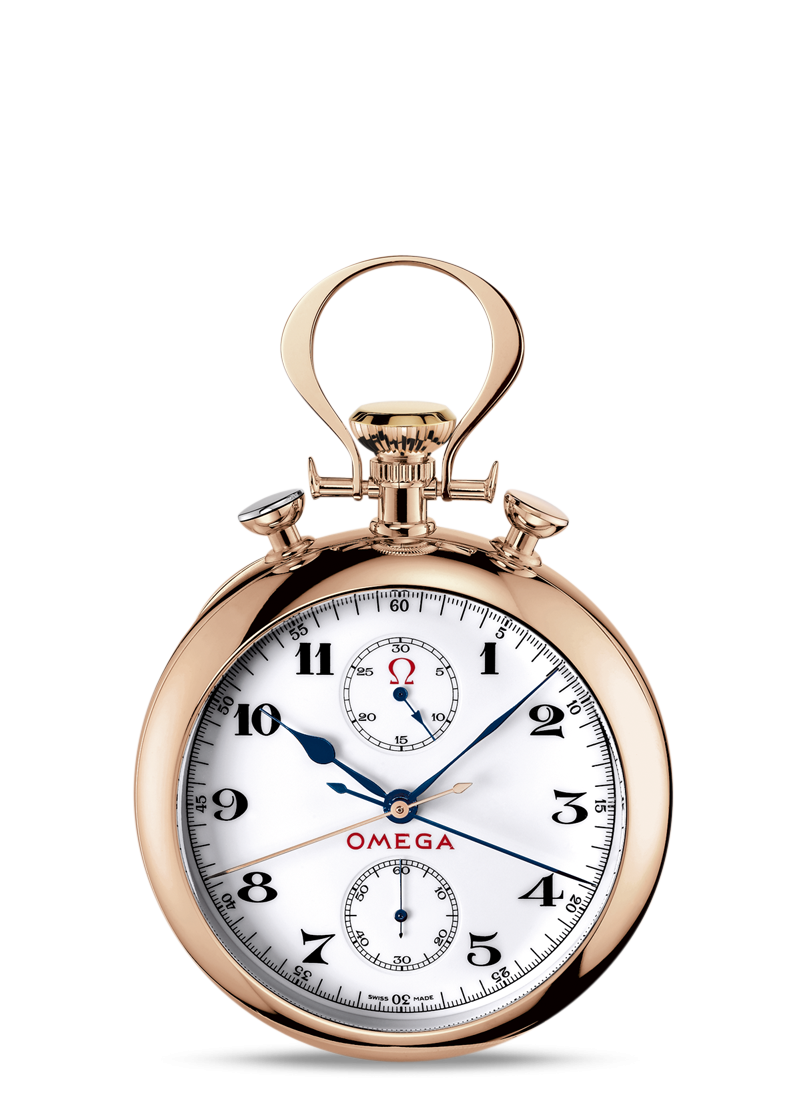 Omega 5108.20.00 : Olympic Pocket Watch 1932 Red Gold