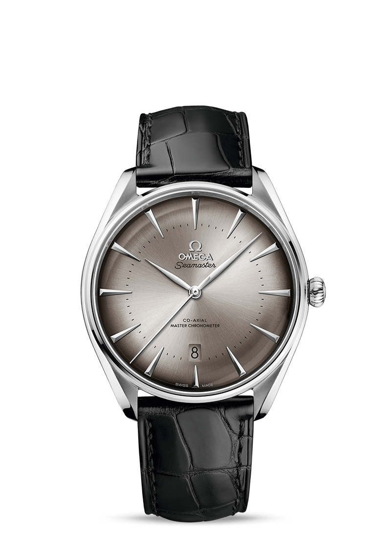 Omega 511.13.40.20.02.002 : Seamaster Master Co-Axial 39.5 New York Edition Stainless Steel / Grey / Alligator