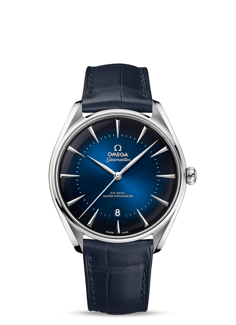Omega 511.13.40.20.03.001 : Seamaster Master Co-Axial 39.5 London Edition Stainless Steel / Blue / Alligator