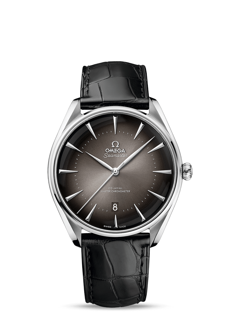 Omega 511.13.40.20.06.001 : Seamaster Master Co-Axial 39.5 Paris Edition Stainless Steel / Grey / Alligator