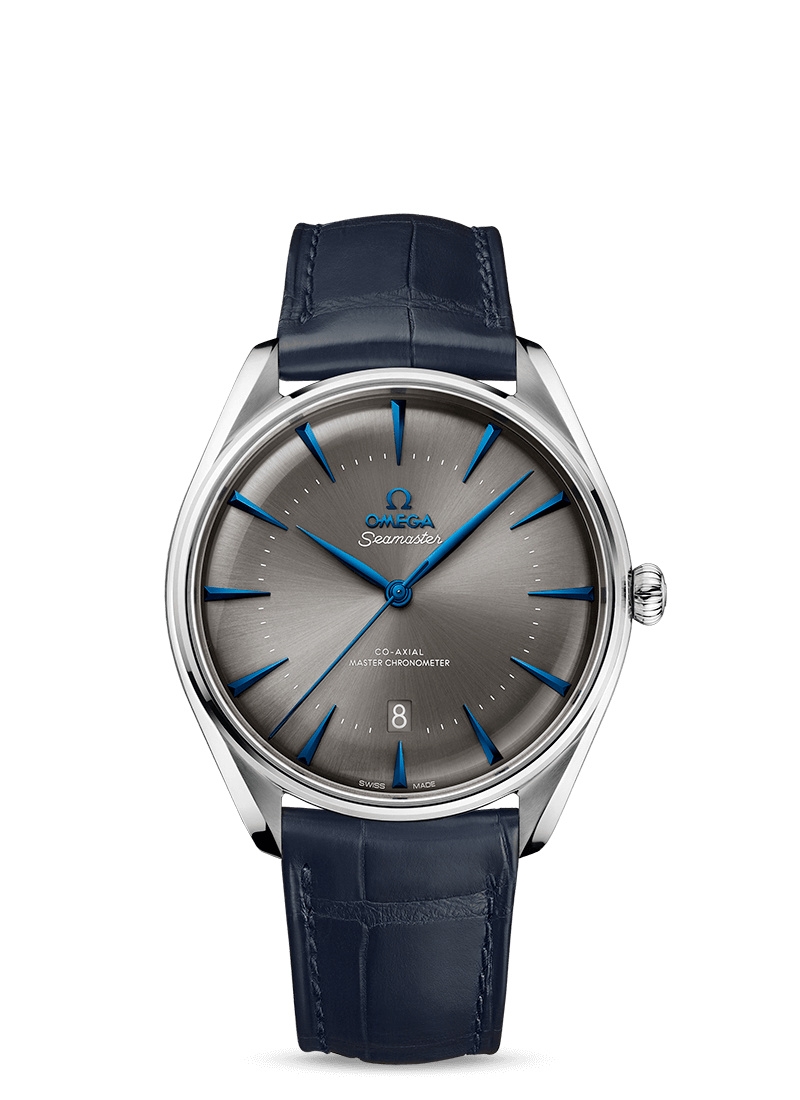 Omega 511.13.40.20.06.003 : Seamaster Master Co-Axial 39.5 UAE Edition Stainless Steel / Grey / Alligator