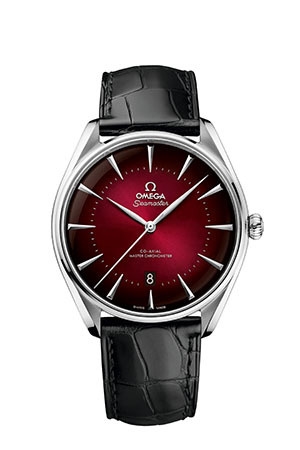 Omega 511.13.40.20.11.001 : Seamaster Master Co-Axial 39.5 Hong Kong Edition Stainless Steel / Red / Alligator
