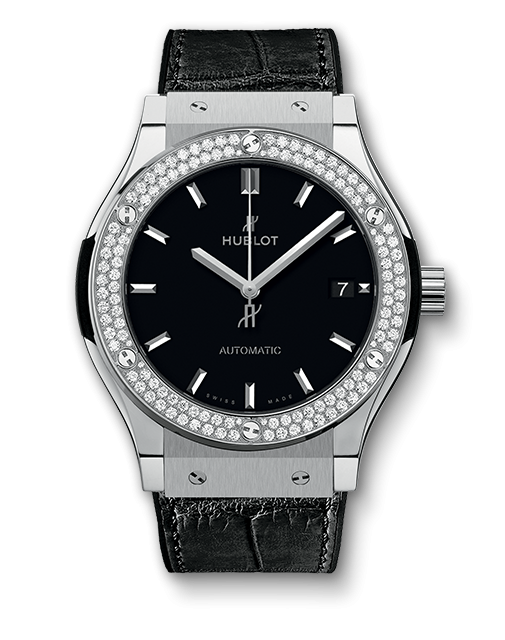 Hublot 511.NX.1171.LR.1104 : Classic Fusion 45 Titanium Diamonds / Black