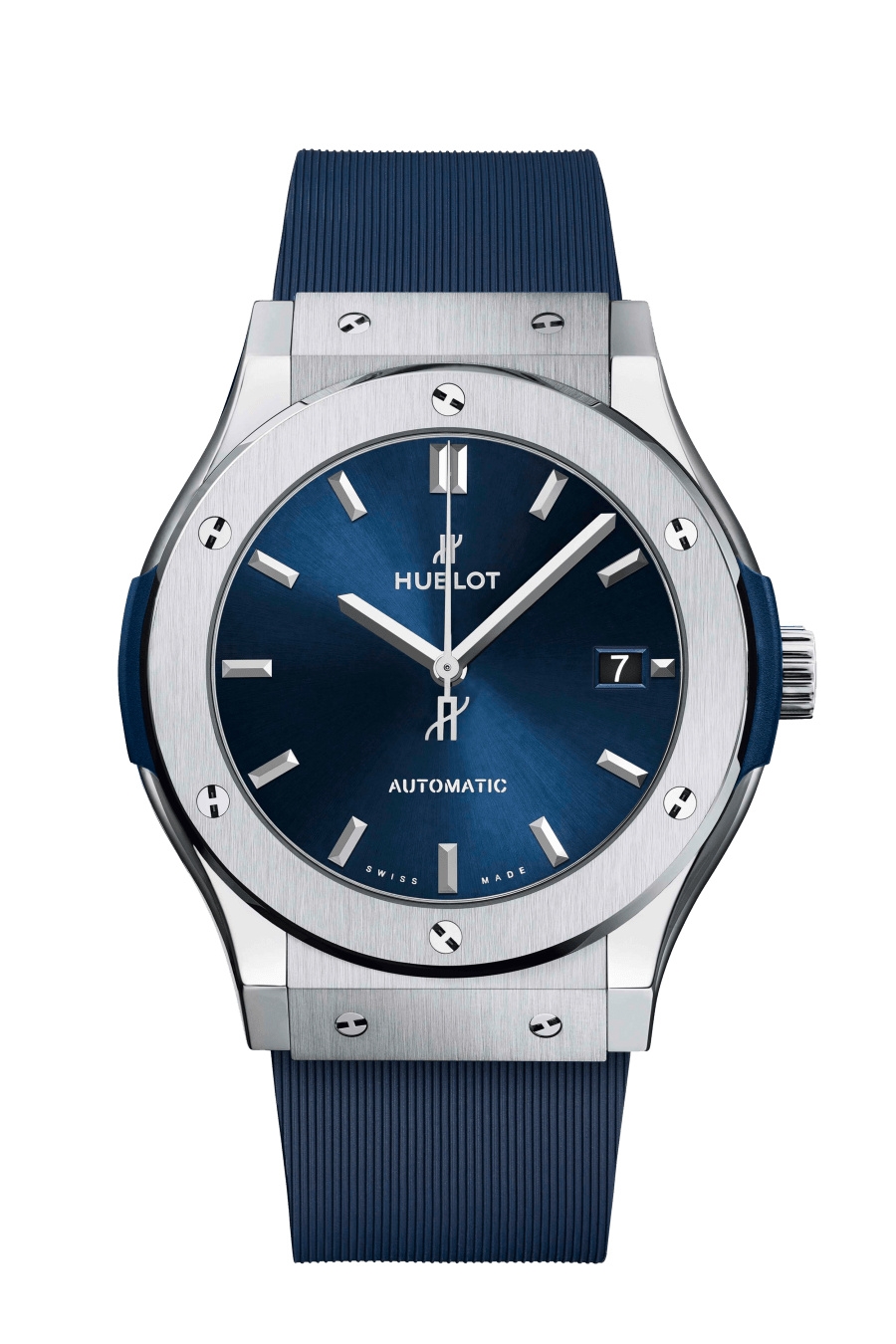 Hublot 511.NX.7170.RX : Classic Fusion 45 Titanium / Blue / Rubber