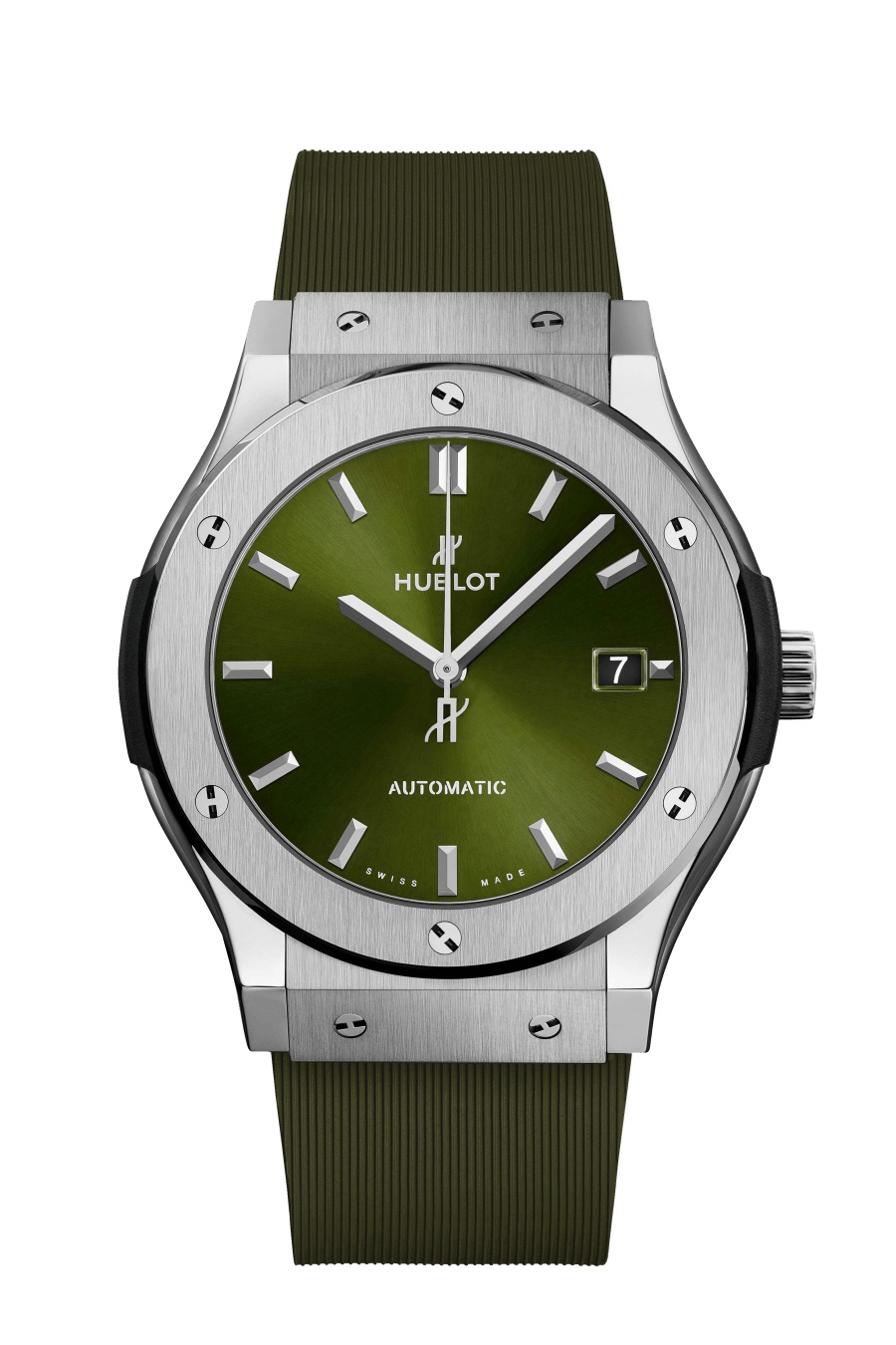 Hublot 511.NX.8970.RX : Classic Fusion 45 Titanium / Green / Rubber