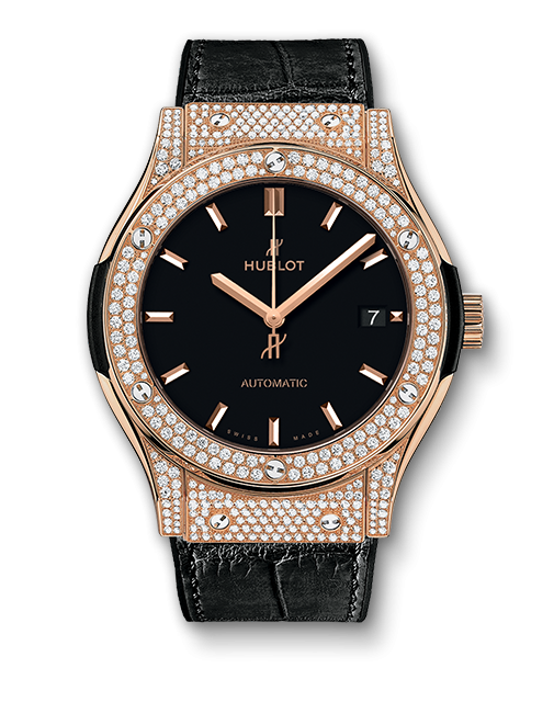 Hublot 511.OX.1181.LR.1704 : Classic Fusion 45 King Gold / Pavé / Black