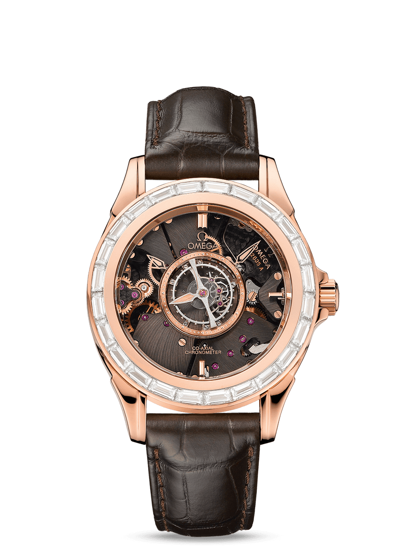 Omega 513.58.39.21.64.001 : De Ville Tourbillon Co-Axial Red Gold / Baguette / Omega Boutique
