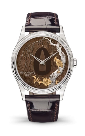 Patek Philippe 5177G-036 : Calatrava 5177 Tsuba – Bird and Branches