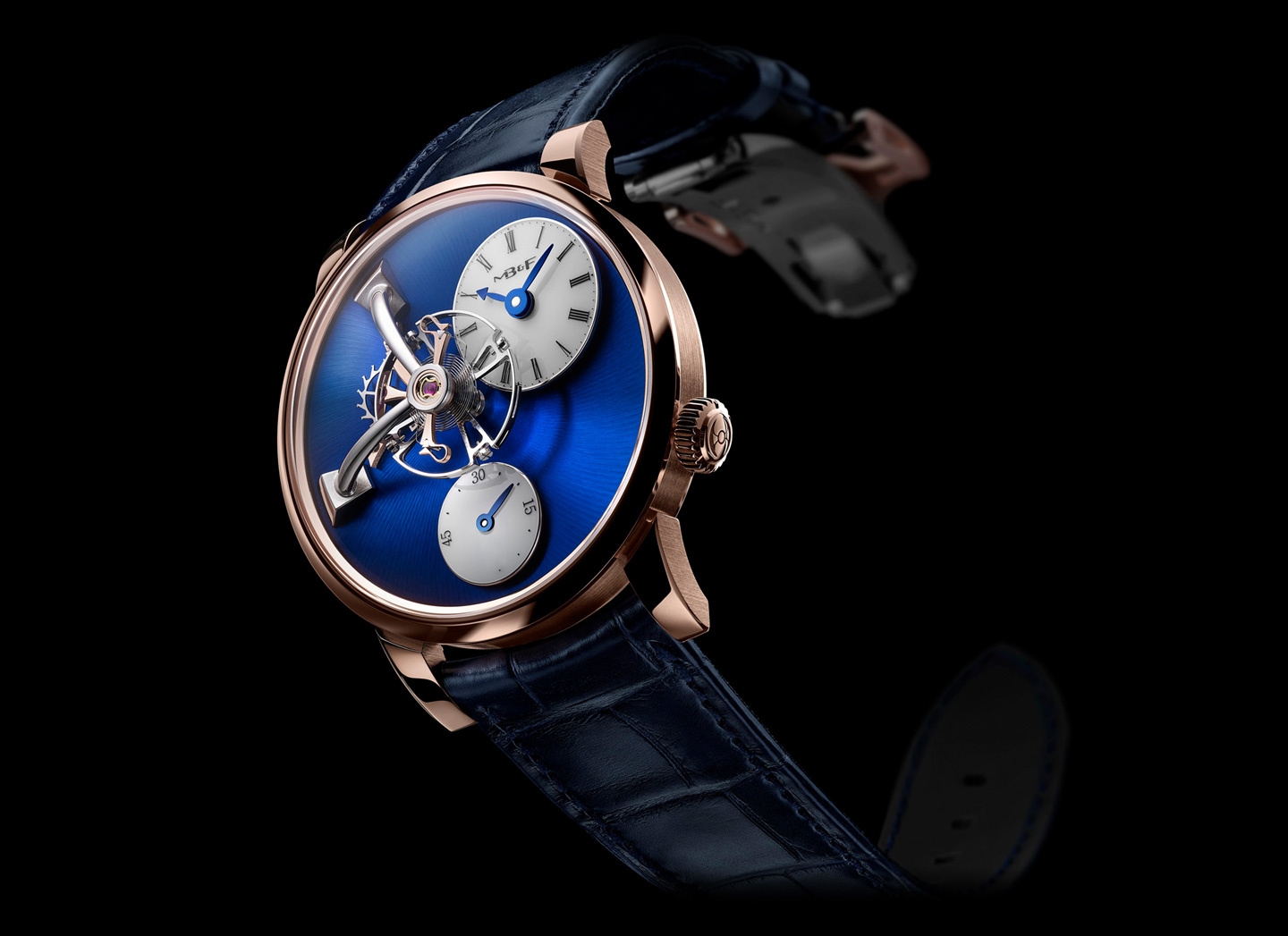 MB&F 52.RL.BL : Legacy Machine  LM101 Red Gold / Blue