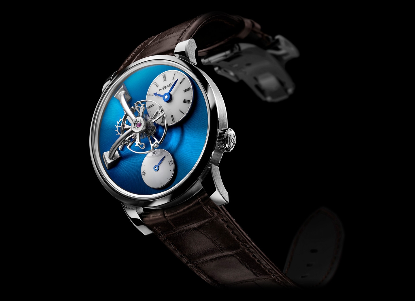 MB&F 52.SL.BL : Legacy Machine  LM101 Steel / Blue