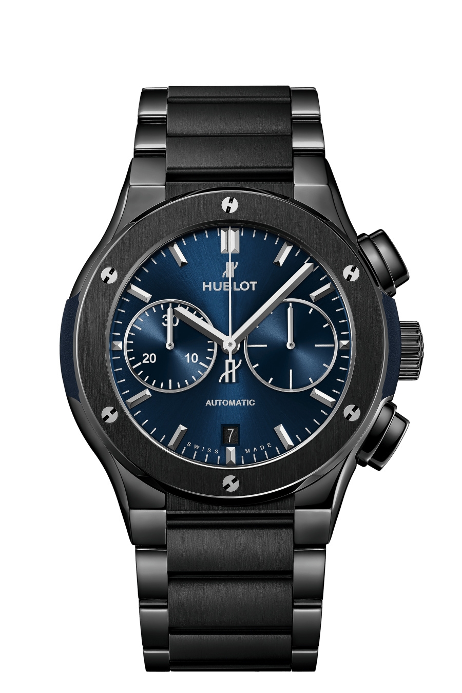 Hublot 520.CM.7170.CM : Classic Fusion 45 Chronograph Ceramic / Blue / Bracelet